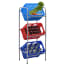 vidaXL ezüst acél tárolópolc 3 ládához 50 x 33 x 116 cm termék 2. képe