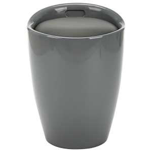 vidaXL Hocker mit Stauraum Grau Kunstleder