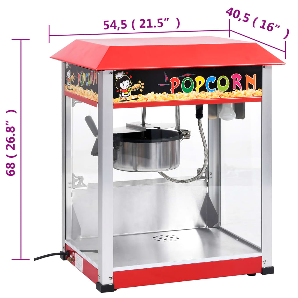 Popcorn készítő gép teflon bevonatú edénnyel 1400 W 