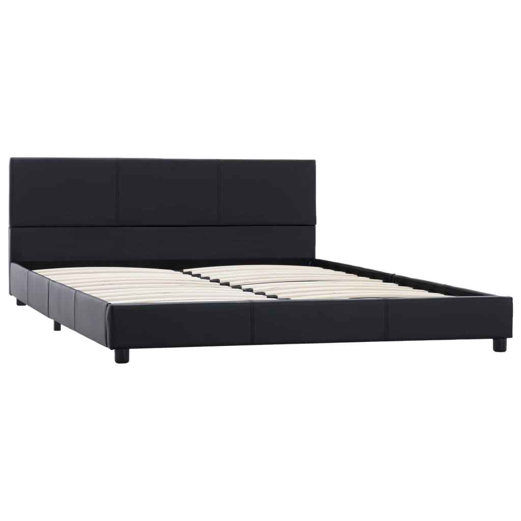 vidaXL Bedframe kunstleer zwart 120x200 cm