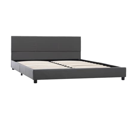 vidaXL Estrutura de cama 120x200 cm couro artificial cinzento