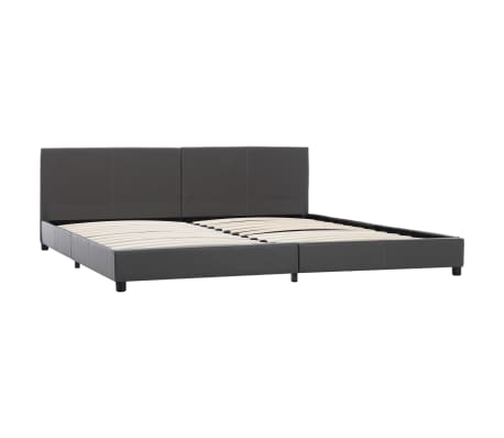 vidaXL Estrutura de cama 180x200 cm couro artificial cinzento