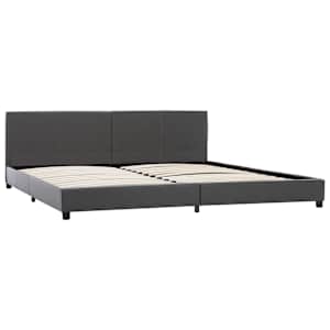 vidaXL Cadre de lit Gris Similicuir 180x200 cm