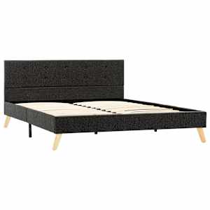 vidaXL Bettgestell Dunkelgrau Stoff 140 &times; 200 cm