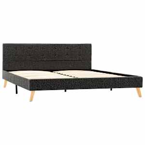 vidaXL Lovos rėmas, tamsiai pilkas, 160x200 cm, audinys