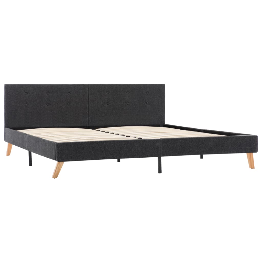 

vidaXL Bedframe stof donkergrijs 180x200 cm