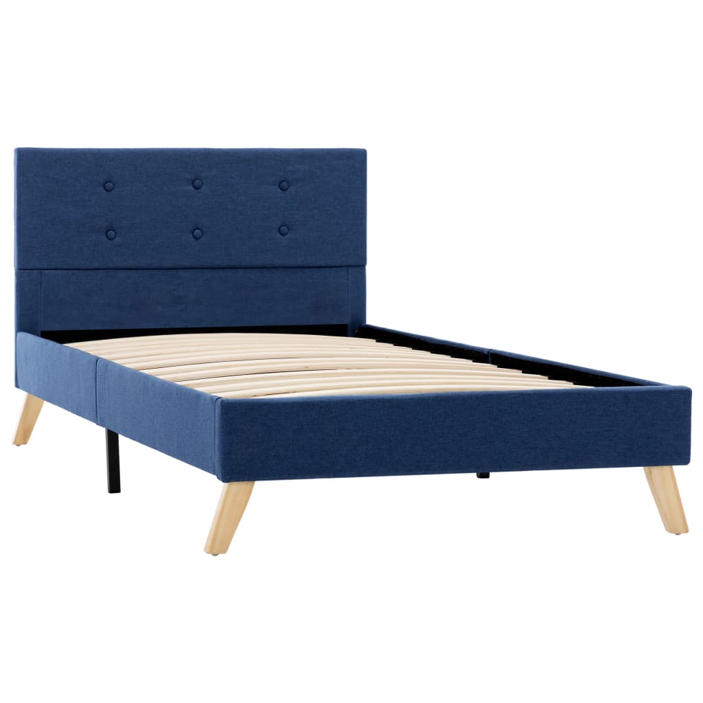 

vidaXL Bedframe stof blauw 100x200 cm