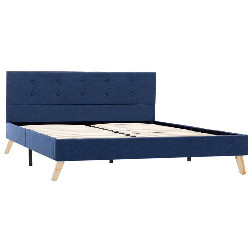 

vidaXL Bedframe stof blauw 140x200 cm