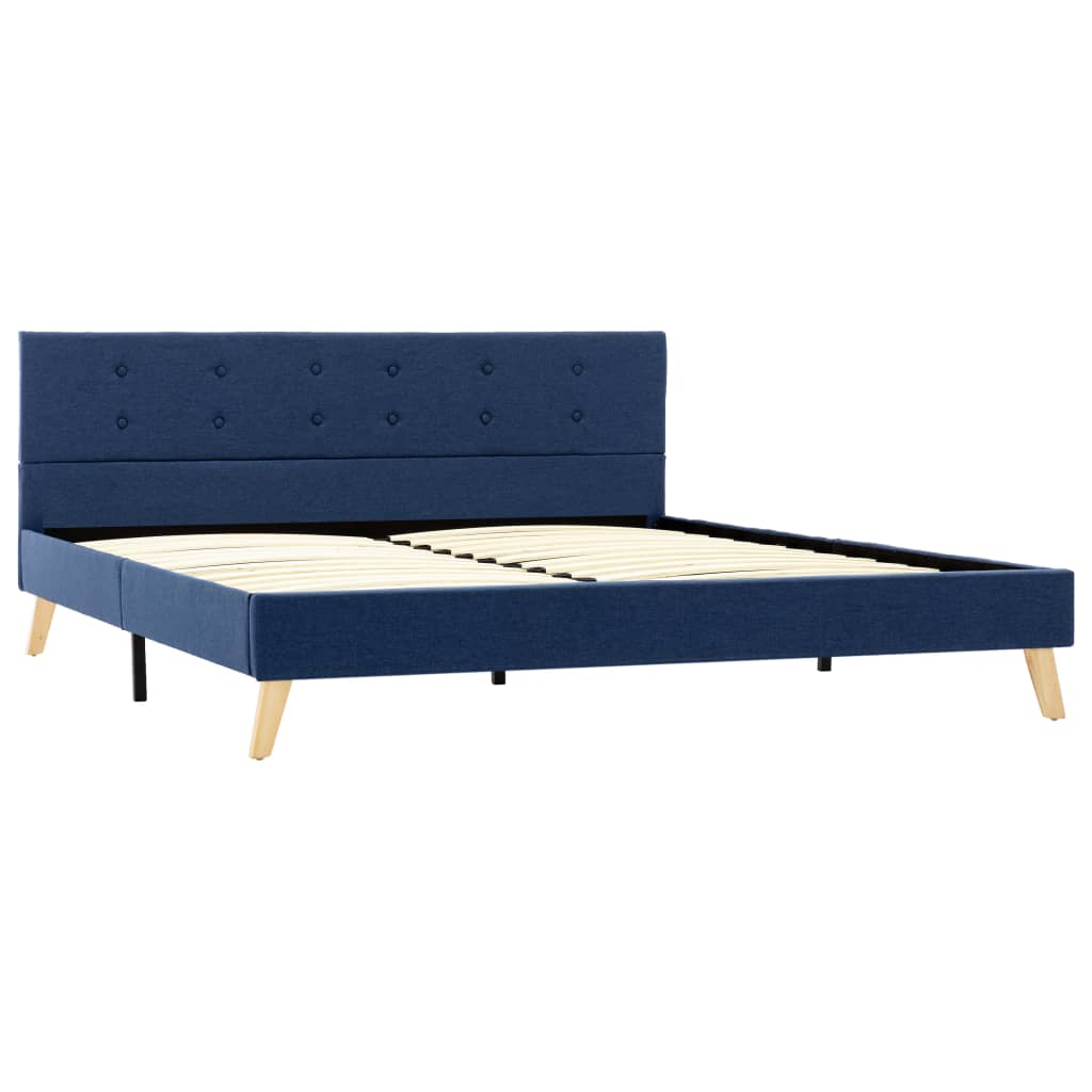 

vidaXL Bedframe stof blauw 160x200 cm