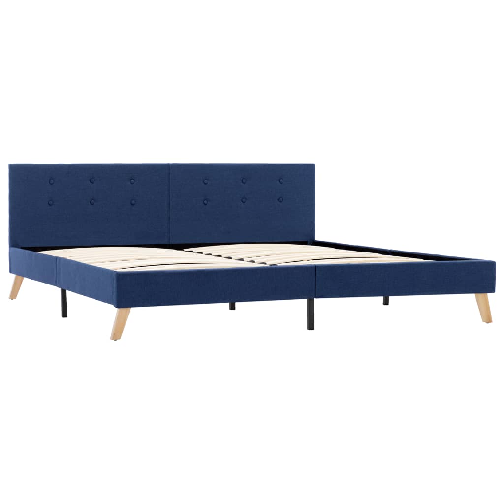 

vidaXL Bedframe stof blauw 180x200 cm