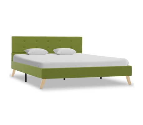 vidaXL Bedframe stof groen 140x200 cm