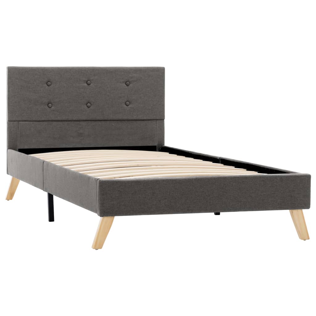 

vidaXL Bedframe stof taupe 90x200 cm