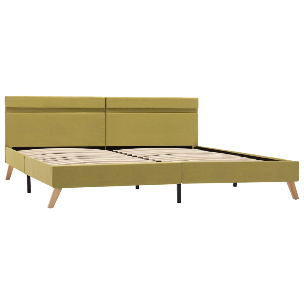 

vidaXL Bedframe met LED stof groen 180x200 cm