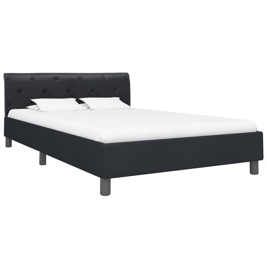 

vidaXL Bedframe kunstleer zwart 140x200 cm