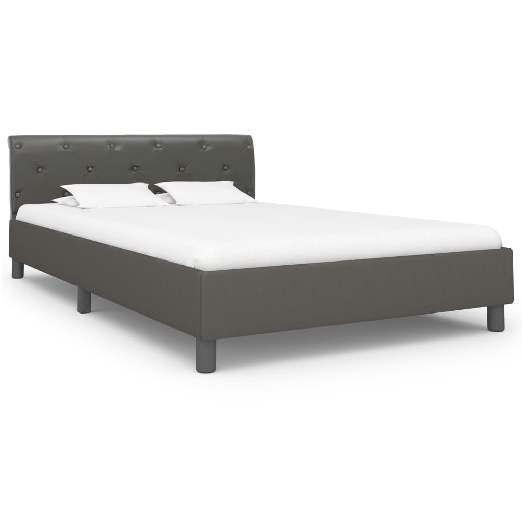 

vidaXL Bedframe kunstleer grijs 140x200 cm