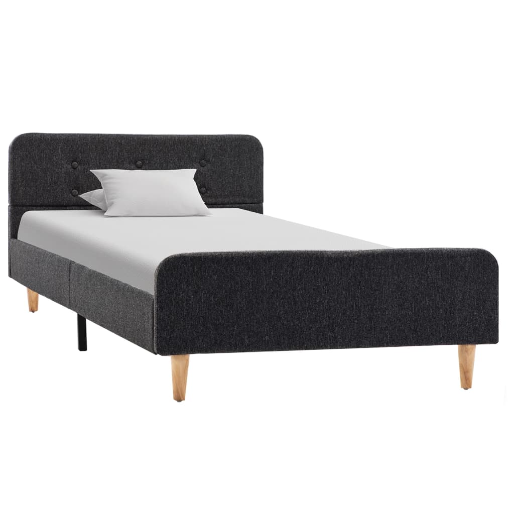 

vidaXL Bedframe jute donkergrijs 90x200 cm