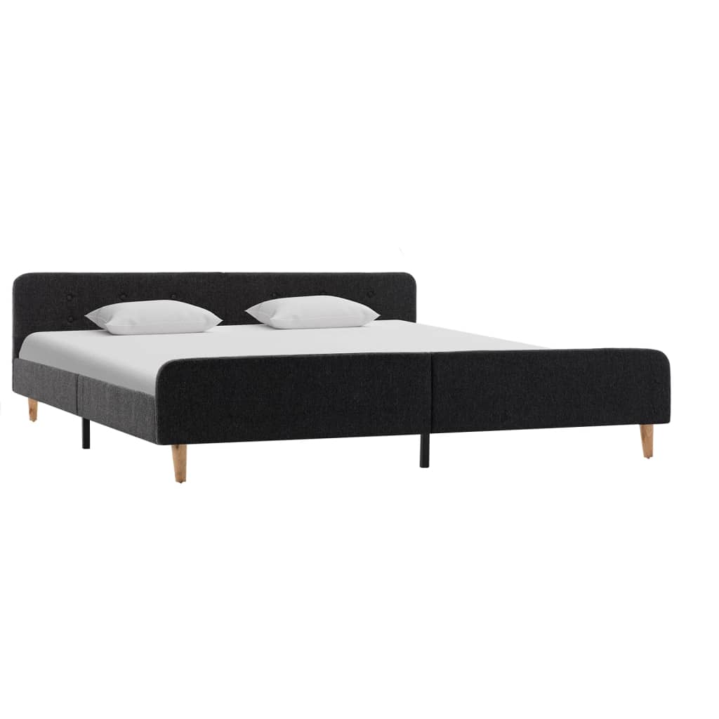vidaXL Bedframe jute donkergrijs 180x200 cm afbeelding