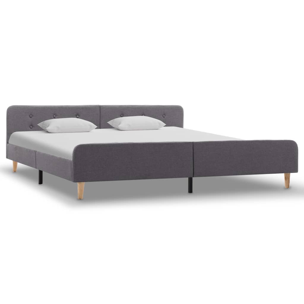 vidaXL Estructura de cama de tela gris claro 180x200 cm