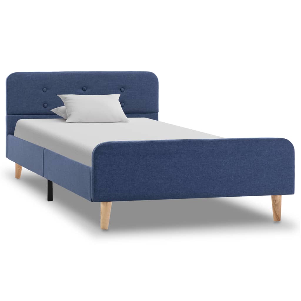 

vidaXL Bedframe stof blauw 100x200 cm