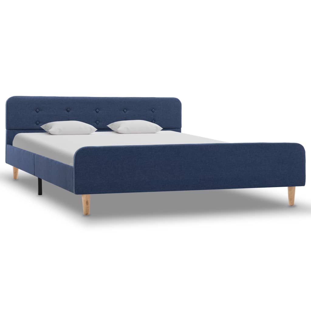 

vidaXL Bedframe stof blauw 160x200 cm