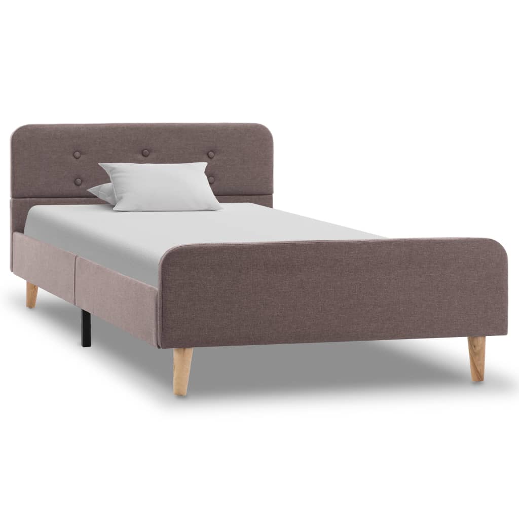 

vidaXL Bedframe stof taupe 90x200 cm