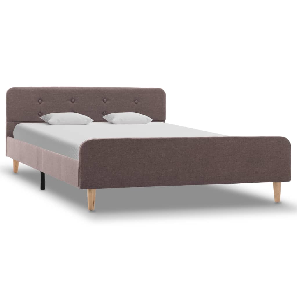 

vidaXL Bedframe stof taupe 120x200 cm