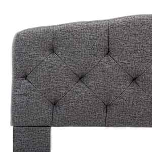 Rám postele tmavě šedý textil 120 x 200 cm - obrázek 5