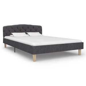 vidaXL Lovos rėmas, tamsiai pilkas, 120x200cm, audinys