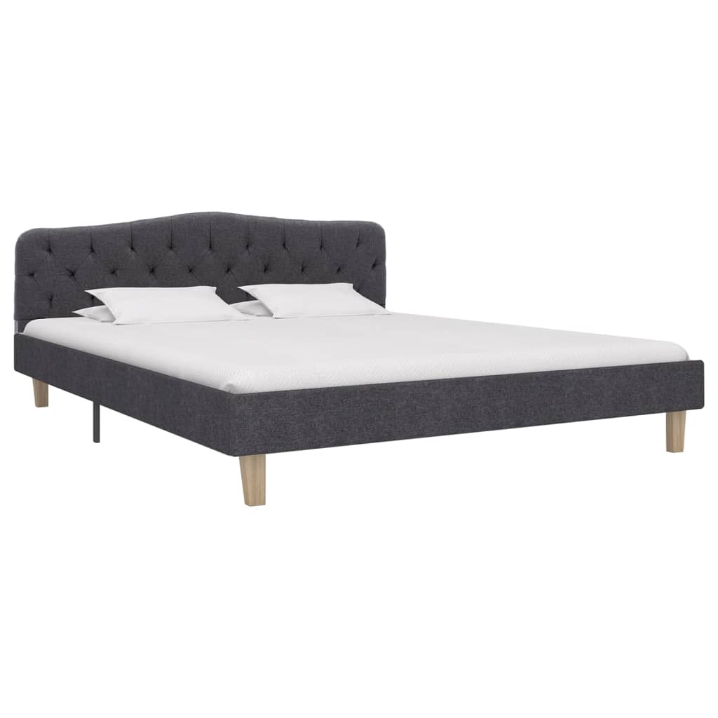 

vidaXL Bedframe stof donkergrijs 160x200 cm