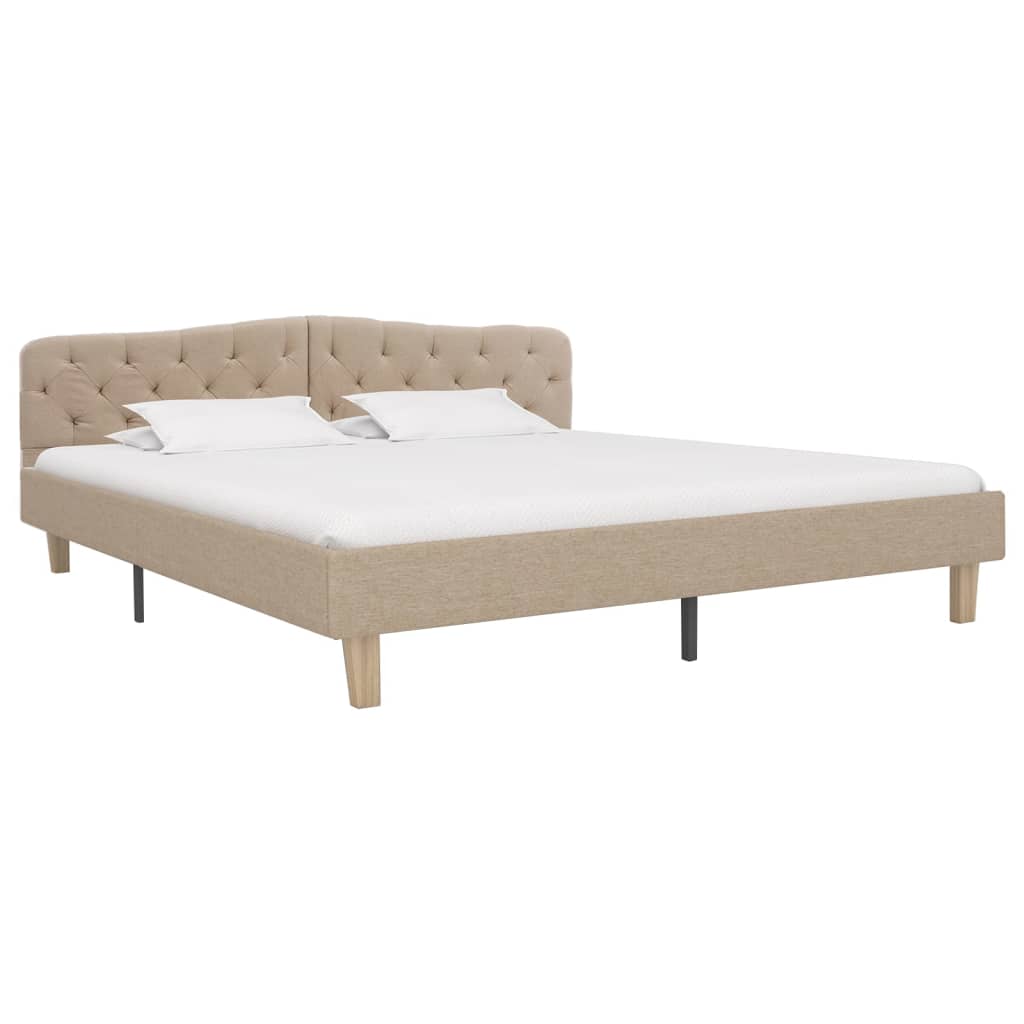 

vidaXL Bedframe stof beige 180x200 cm