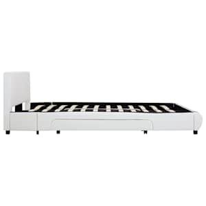 Rám postele se zásuvkami bílý umělá kůže 140 x 200 cm - obrázek 5