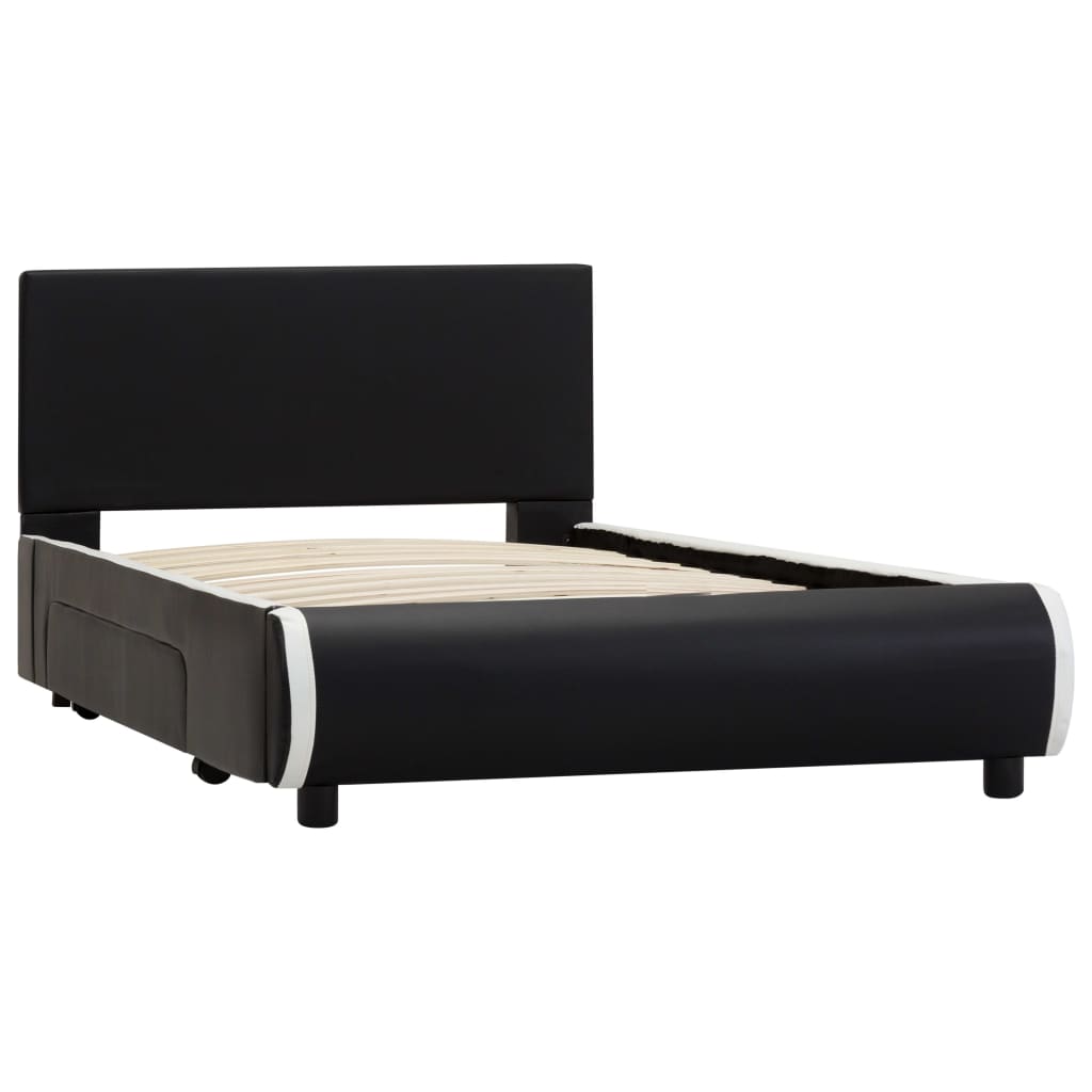 

vidaXL Bedframe met lades kunstleer zwart 100x200 cm