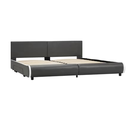 vidaXL Bedframe met lades kunstleer antraciet 180x200 cm