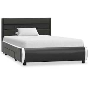 vidaXL Okvir za krevet od umjetne kože LED antracit 90 x 200 cm