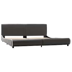 vidaXL Lovos rėmas, antracito spalvos, 180x200cm, dirbtinė oda