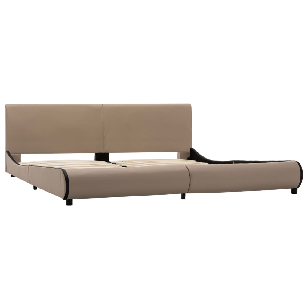 vidaXL Cadre de lit Cappuccino Similicuir 180 x 200 cm