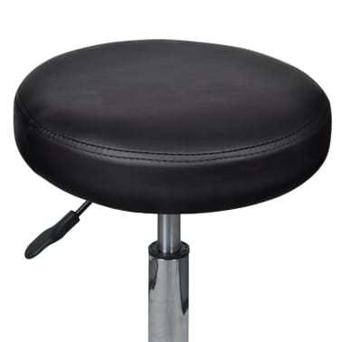 vidaXL Bancos de escritório 2 pcs 35,5x98 cm couro artificial preto[3/5]