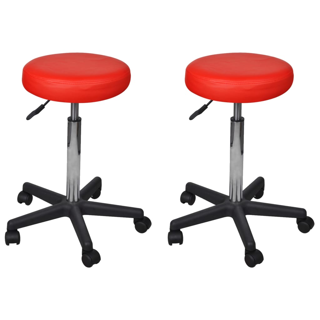 vidaXL kontorstole 2 stk. 35,5x84 cm rød kunstlæder