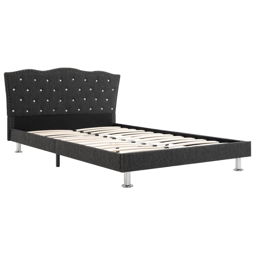 

vidaXL Bed met matras stof donkergrijs 120x200 cm