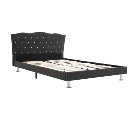 vidaXL seng med madras 140 x 200 cm stof mørkegrå