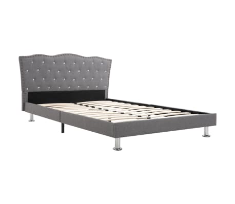 vidaXL Lit avec matelas Gris clair Tissu 140x200 cm