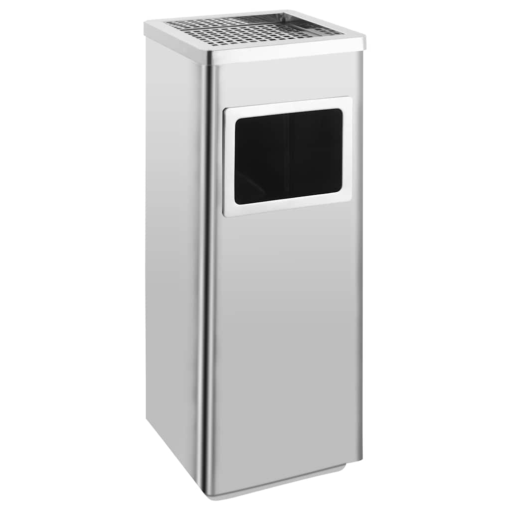 vidaXL Scrumieră pentru gunoi, 36 l, oțel inoxidabil