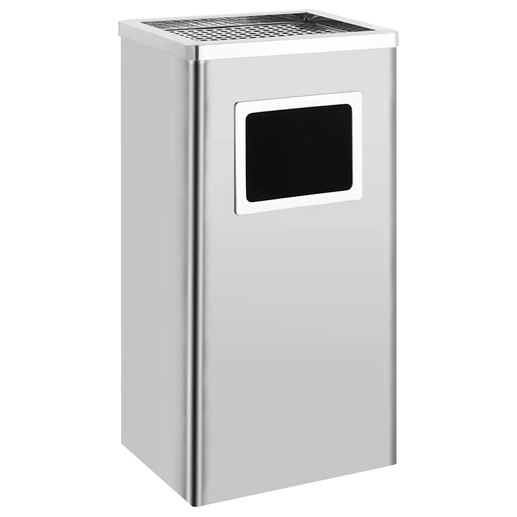 vidaXL Scrumieră pentru gunoi, 45 l, oțel inoxidabil