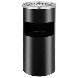 vidaXL seinale kinnitatav tuhatoos, teras, 26 l, must