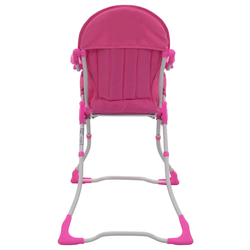 Dětská jídelní židlička růžovo-bílá