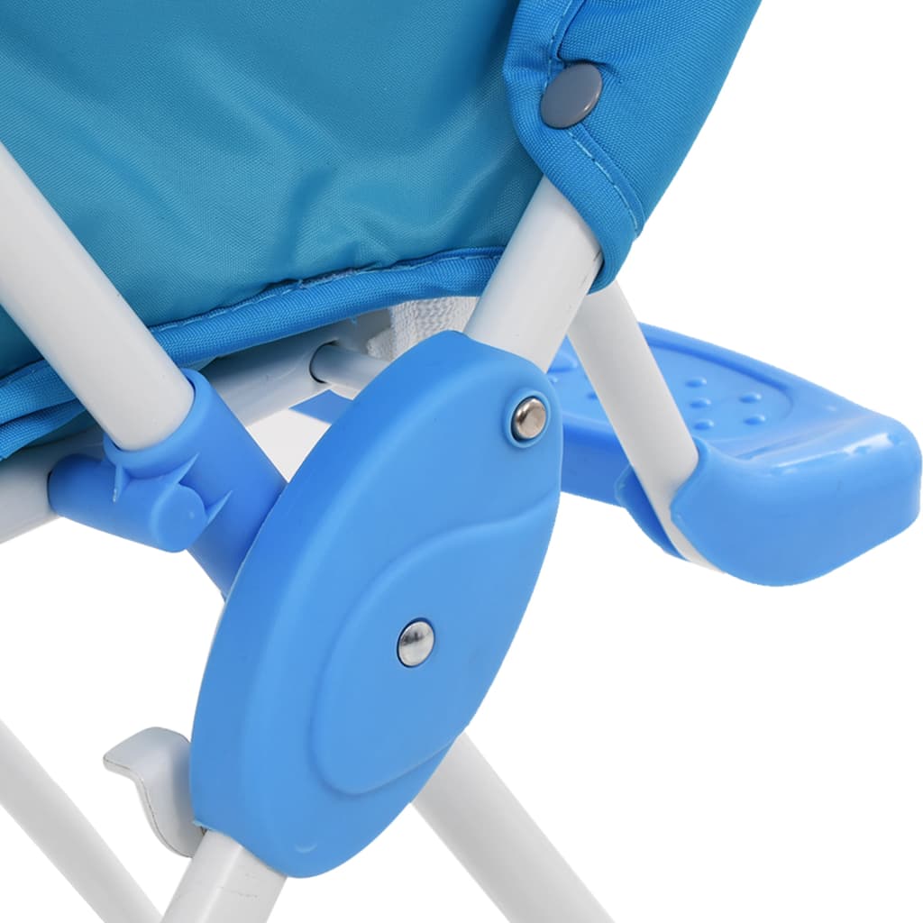 Dětská jídelní židlička modro-bílá