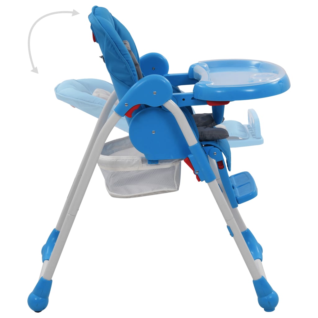 Petrashop  Dětská jídelní židlička modro-šedá