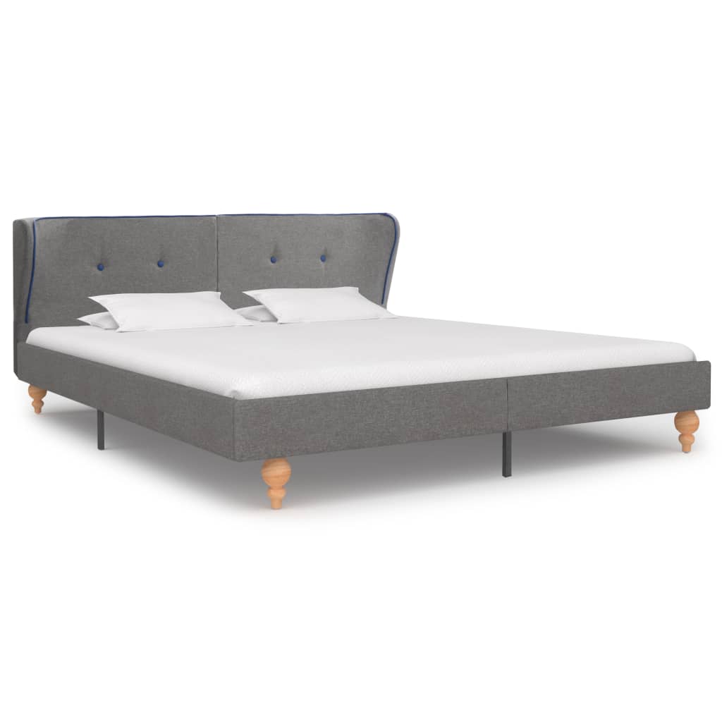 

vidaXL Bed met traagschuim matras stof lichtgrijs 160x200 cm