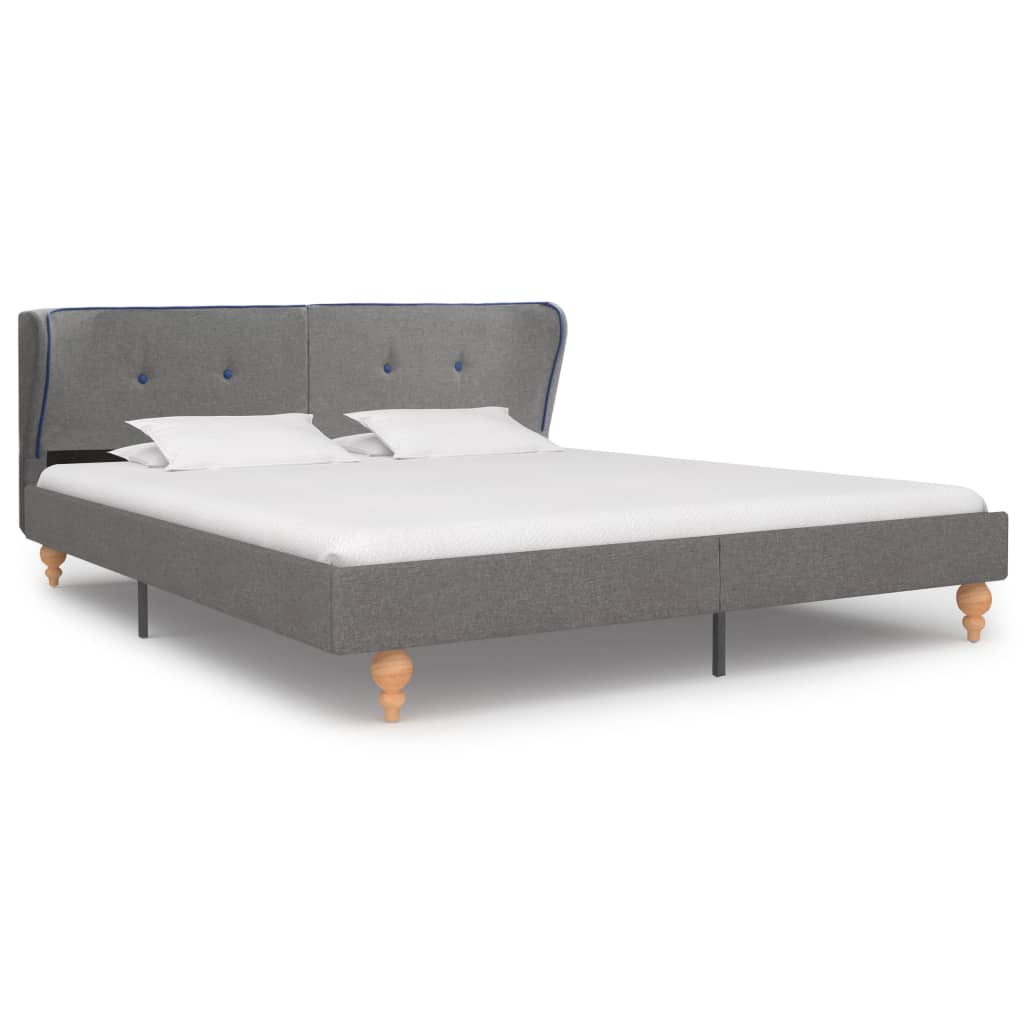 

vidaXL Bed met matras stof lichtgrijs 180x200 cm