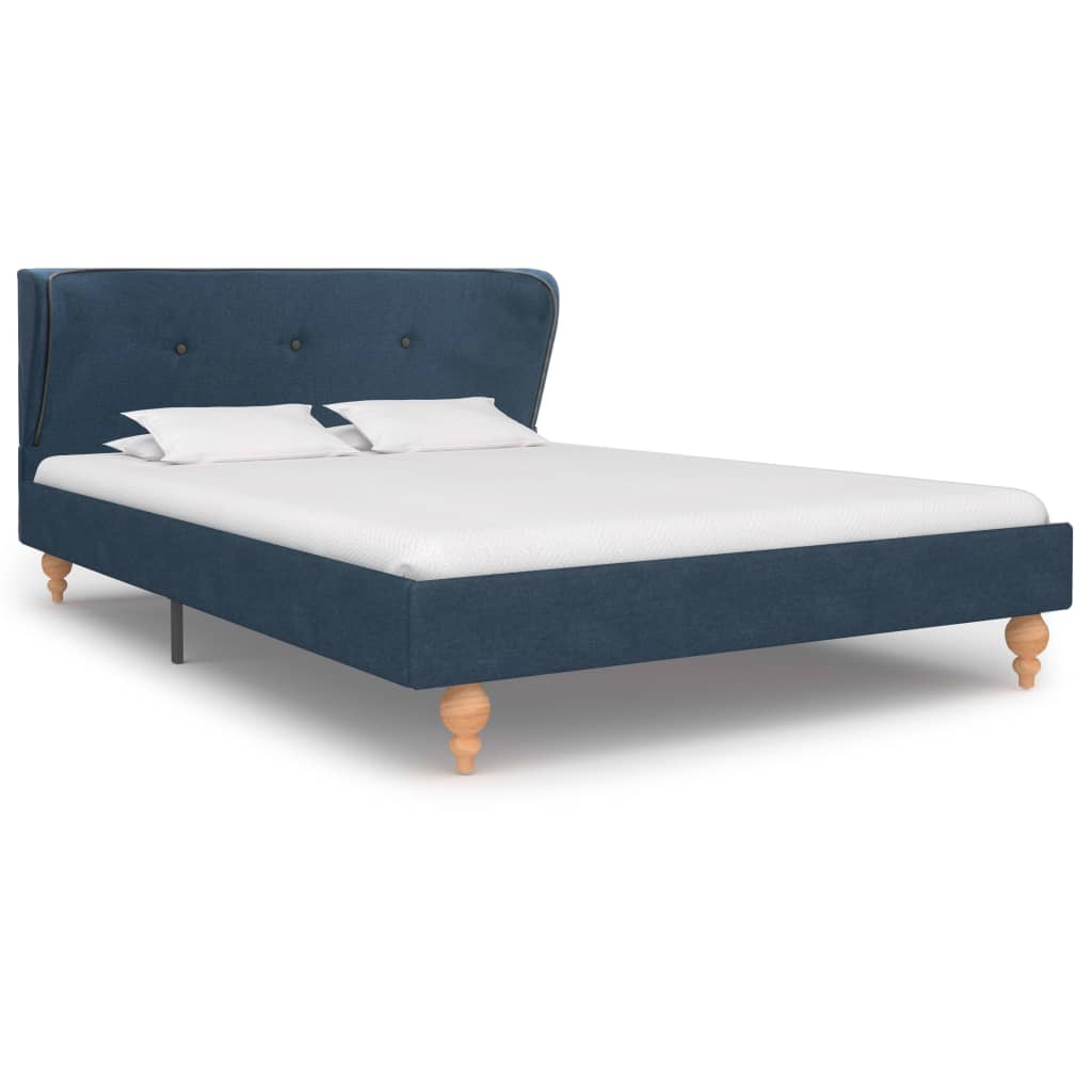 

vidaXL Bed met matras stof blauw 120x200 cm